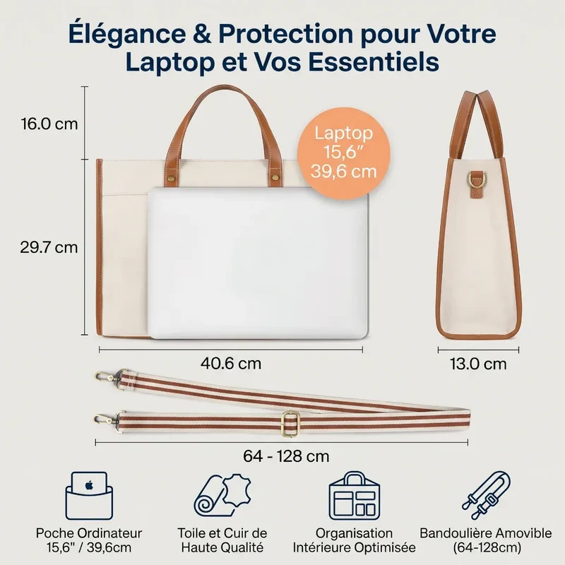 Sac ordinateur femme MissNine - Confort postural & Organisation nomade