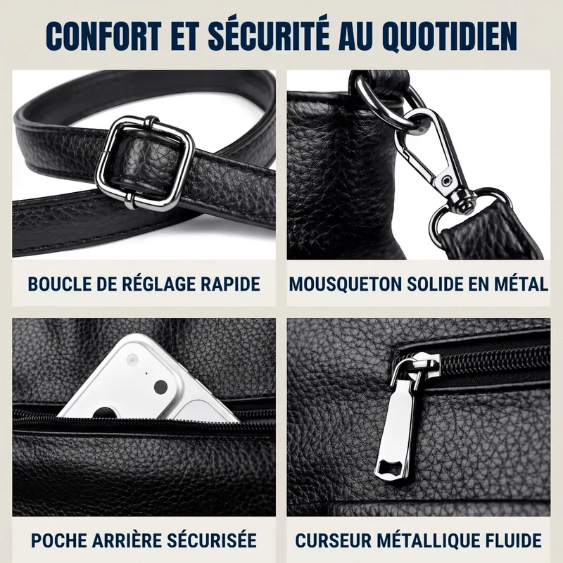 Sac ordinateur femme Optima - Cabas Cuir PU 14" Ergonomique