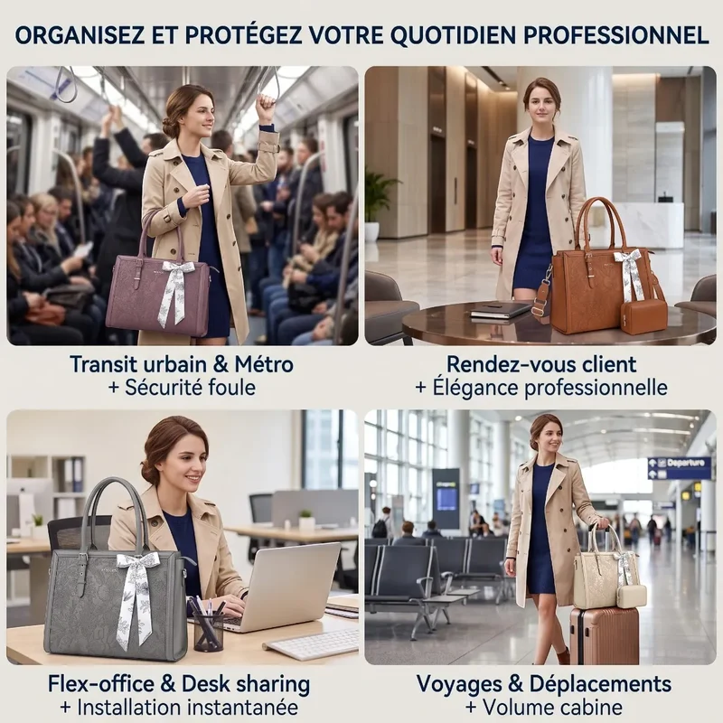 Sac ordinateur femme Floralys - Cabas Motif Floral 15" & 17"