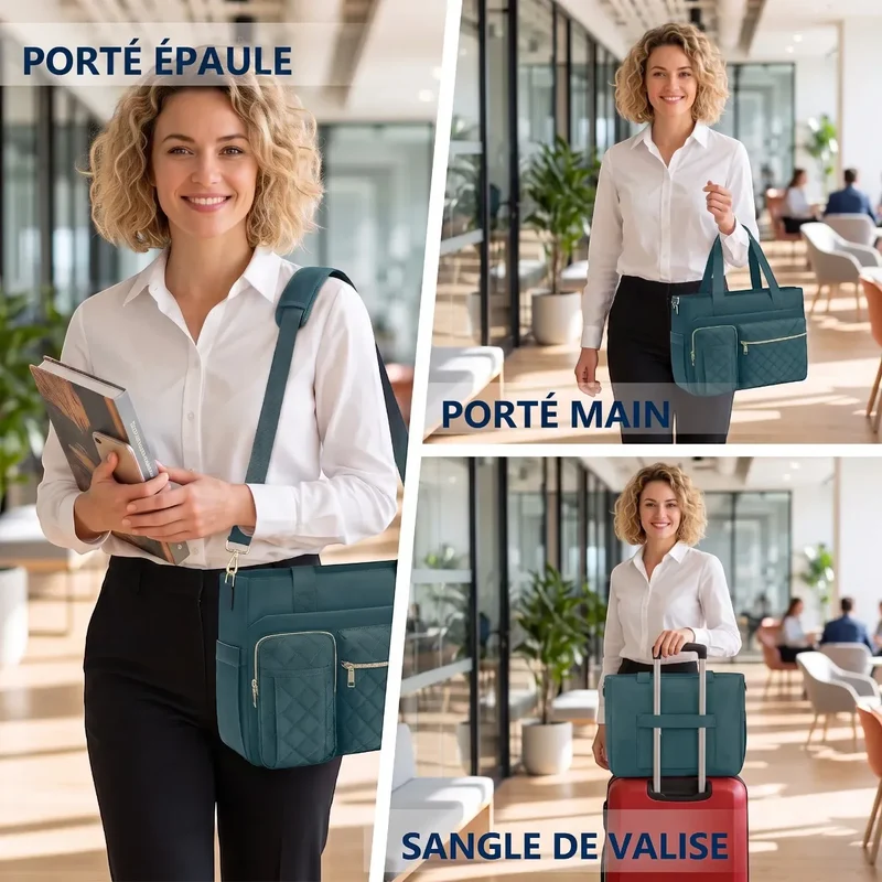 Sac ordinateur femme Versalia - Cabas Multi-Poches & Ergonomique