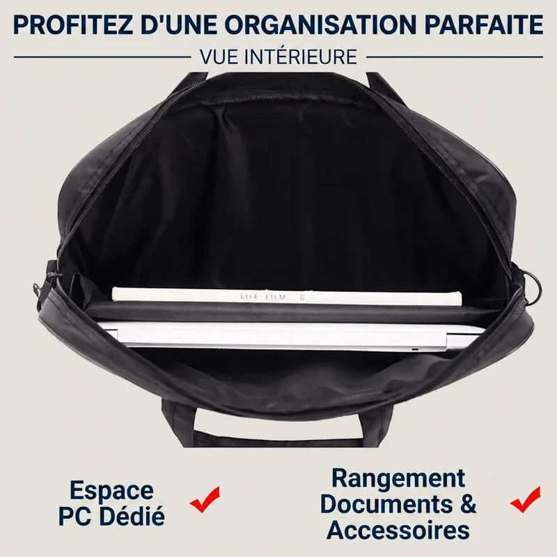 Sacoche ordinateur pour homme Lineo - Allure business & Posture soulagée