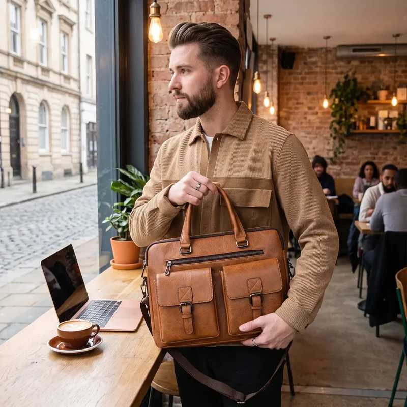 Sacoche ordinateur pour homme Bifolio - Confort Postural & Allure Business