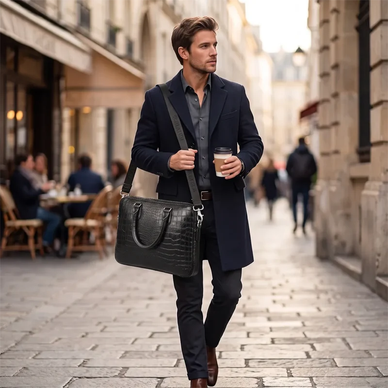 Sacoche ordinateur pour homme Scalis - Ergonomie active & Élégance cuir