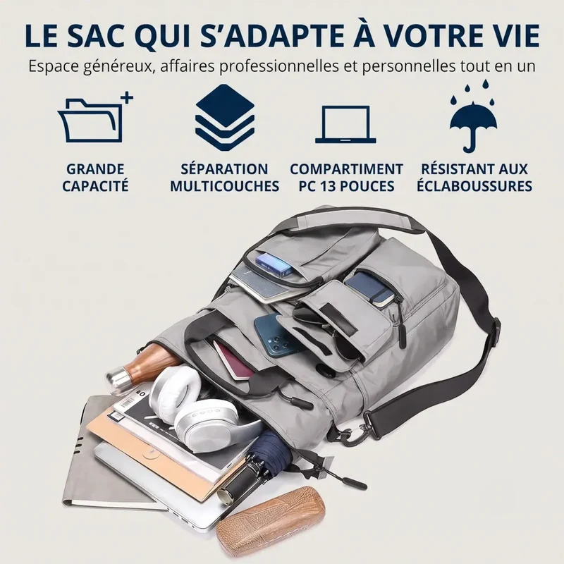 Sacoche ordinateur pour homme Modulor - Ergonomie active & Protection PC