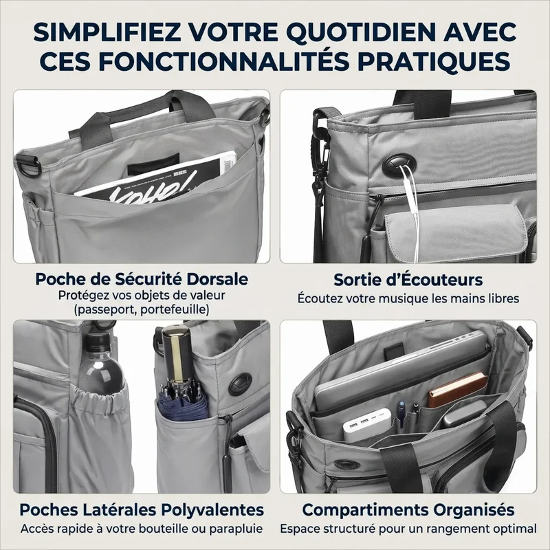 Sacoche ordinateur pour homme Modulor - Ergonomie active & Protection PC