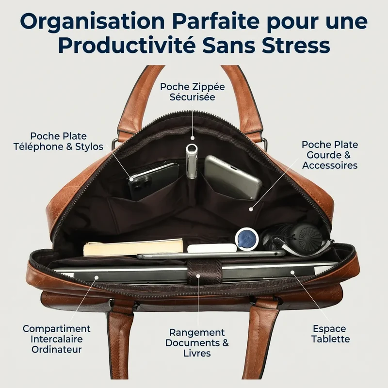 Sacoche ordinateur pour homme Strata - Port Ergonomique & Protection Antichoc