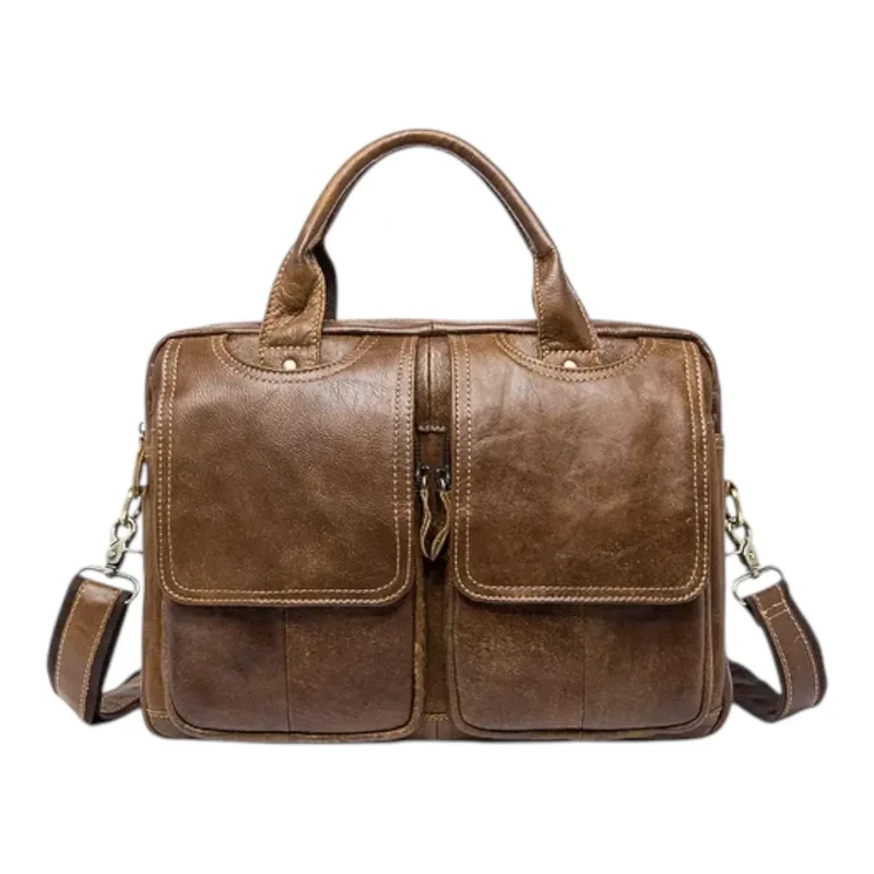 Sacoche ordinateur pour homme DuoCraft - Confort postural & Prestige cuir