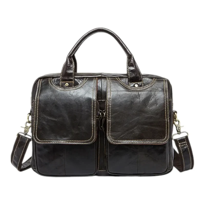 Sacoche ordinateur pour homme DuoCraft - Confort postural & Prestige cuir