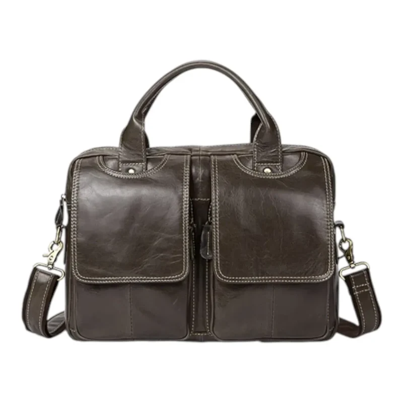 Sacoche ordinateur pour homme DuoCraft - Confort postural & Prestige cuir