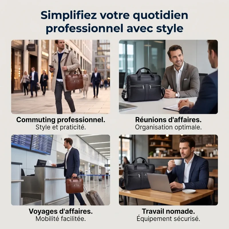 Sacoche ordinateur pour homme Dualis - Confort postural & Protection intégrale