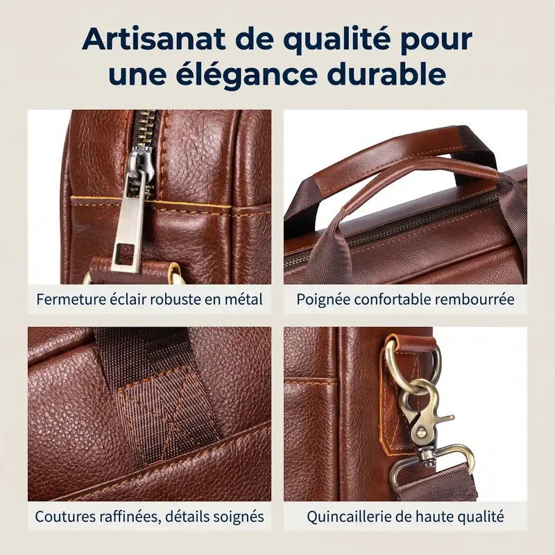 Sacoche ordinateur pour homme Dualis - Confort postural & Protection intégrale