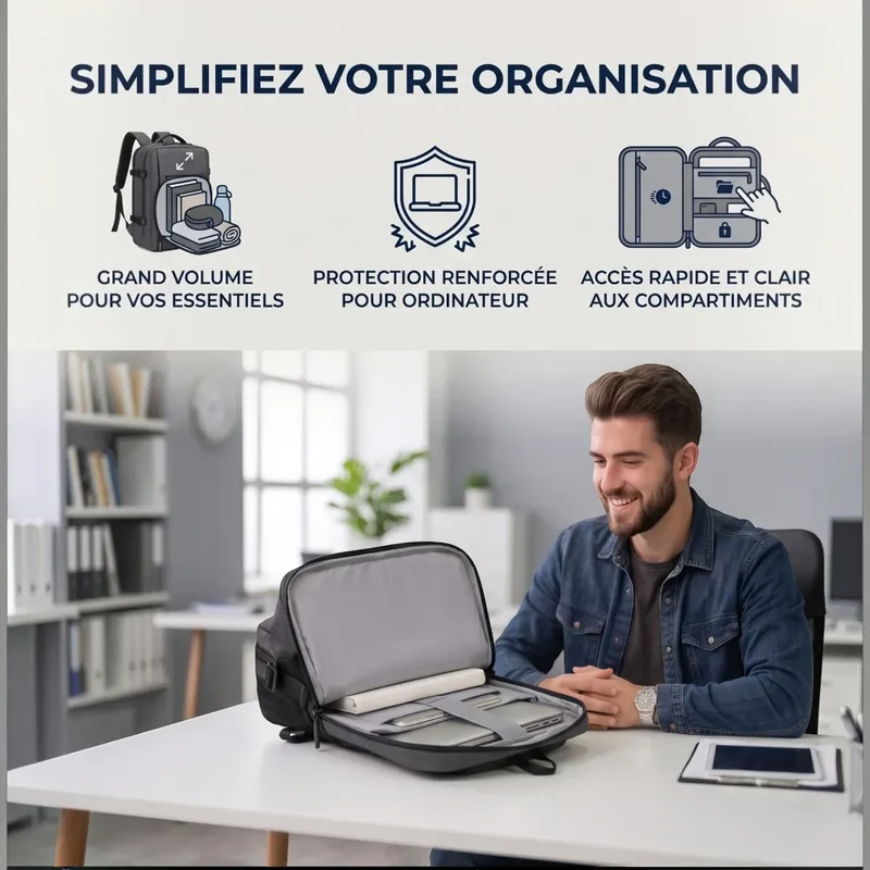 Sac à dos ordinateur homme MetroMorph - Extensibilité sur mesure & Confort biomécanique