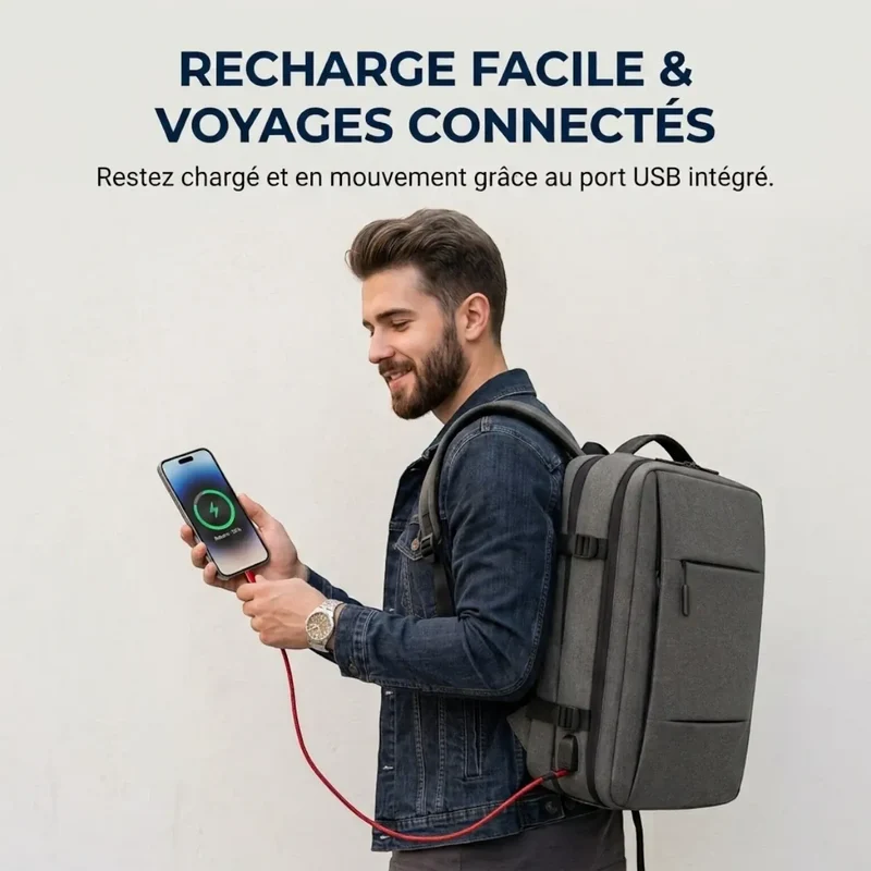 Sac à dos ordinateur homme MetroMorph - Extensibilité sur mesure & Confort biomécanique