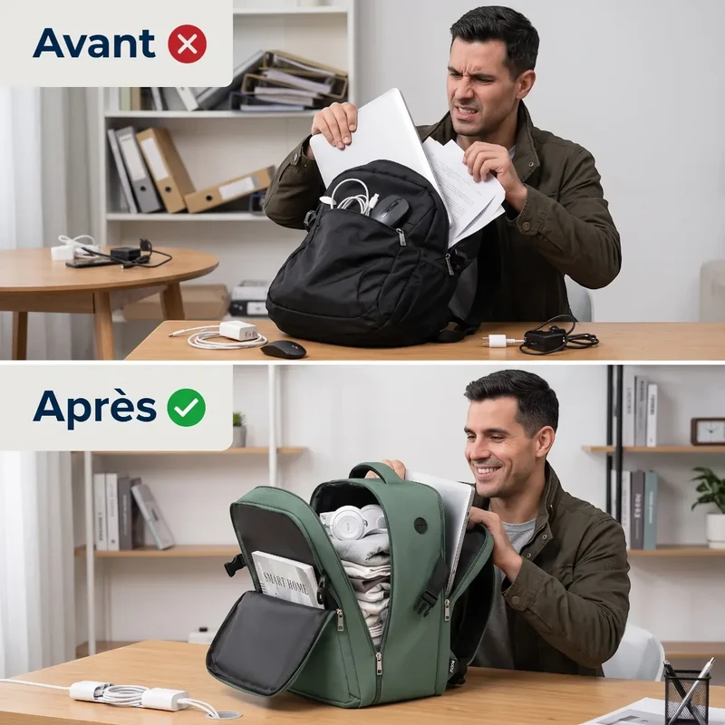 Sac à dos ordinateur homme ValiPack - Ergonomie & Format Cabine