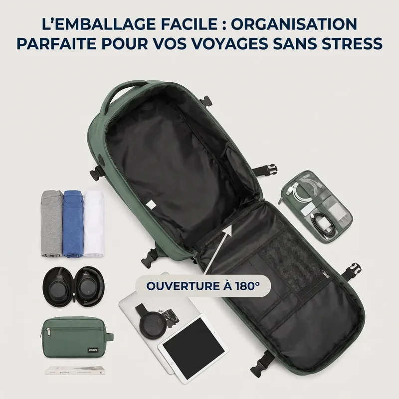 Sac à dos ordinateur homme ValiPack - Ergonomie & Format Cabine