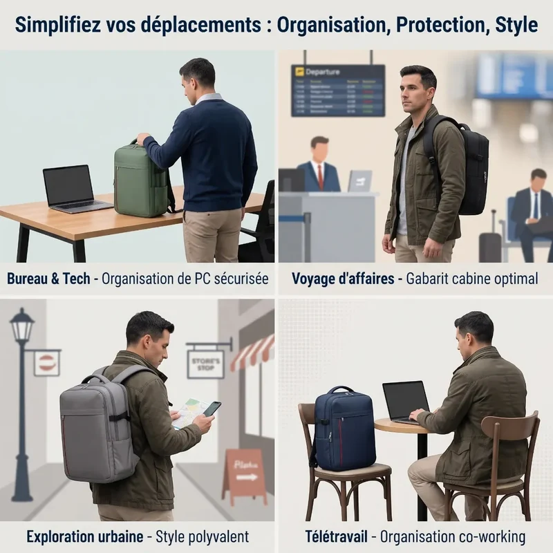 Sac à dos ordinateur homme ValiPack - Ergonomie & Format Cabine