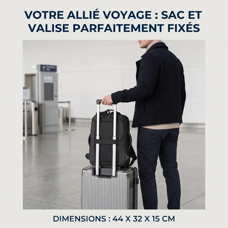 Sac à dos ordinateur homme Omni-Pack - Confort postural absolu & Organisation nomade optimale