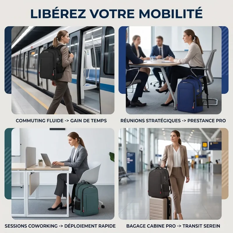 Sac à dos ordinateur femme Avena - L'élégance mobile sans tension
