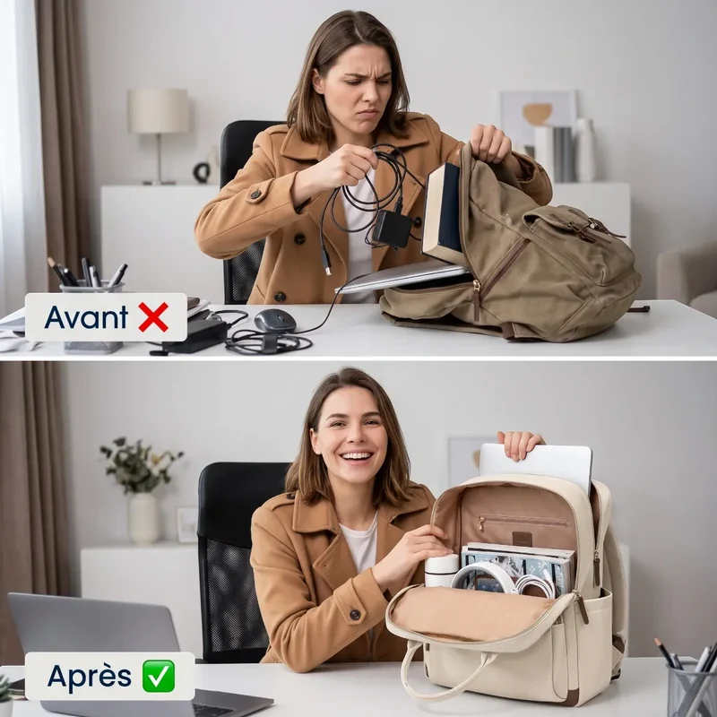 Sac à dos ordinateur femme Duna - Élégance mobile et posture préservée