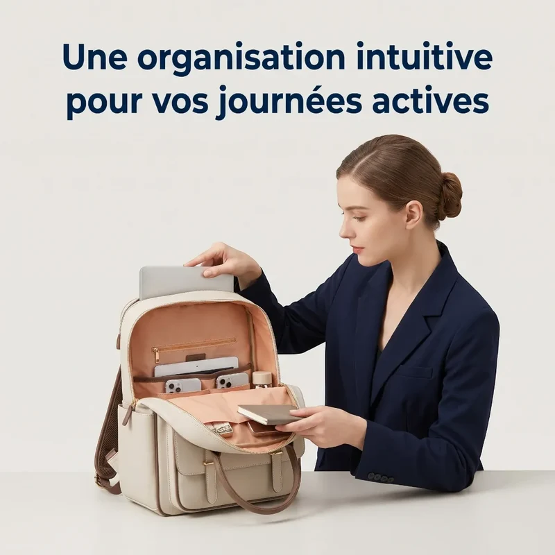 Sac à dos ordinateur femme Lotusia - Mobilité élégante sans fatigue