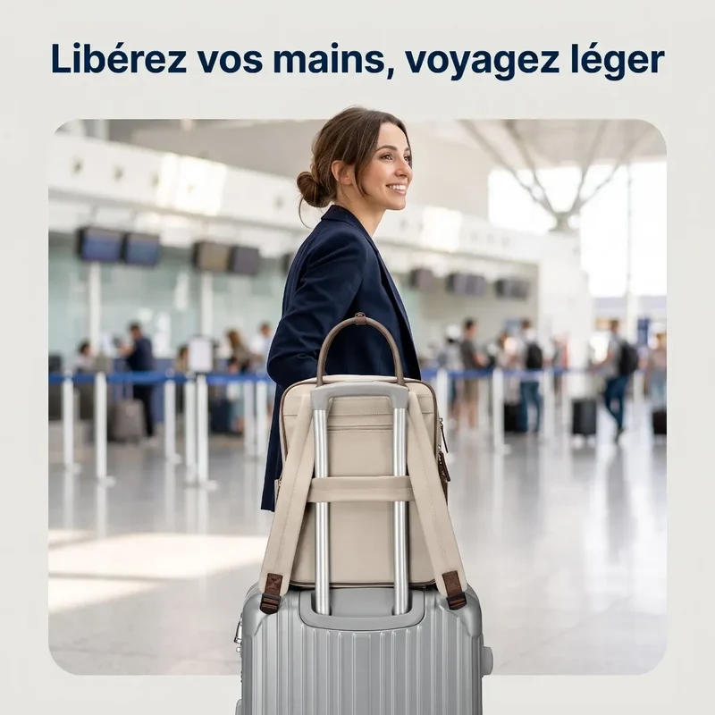 Sac à dos ordinateur femme Lotusia - Mobilité élégante sans fatigue