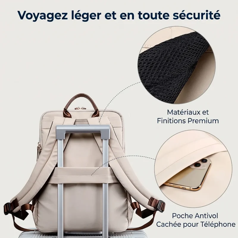 Sac à dos ordinateur femme Helya - L'élégance ergonomique en mouvement