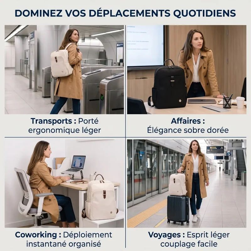 Sac à dos ordinateur femme Helya - L'élégance ergonomique en mouvement