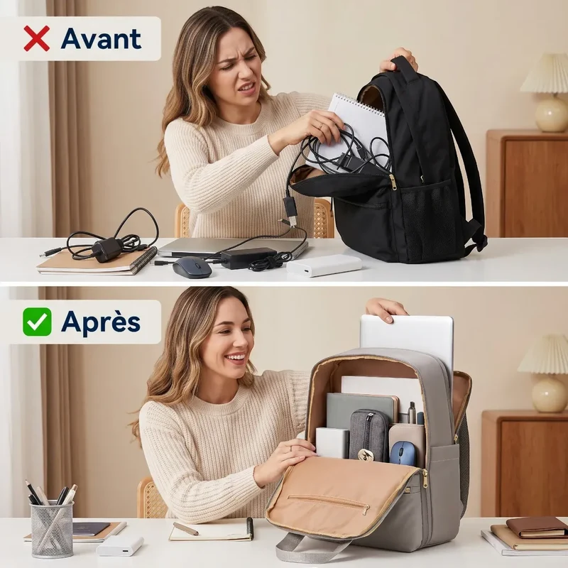 Sac à dos ordinateur femme Lyra - L'excellence ergonomique en mouvement