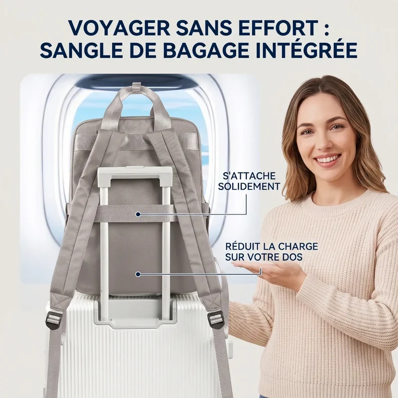 Sac à dos ordinateur femme Lyra - L'excellence ergonomique en mouvement