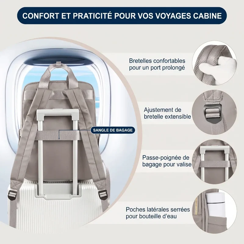 Sac à dos ordinateur femme Lyra - L'excellence ergonomique en mouvement