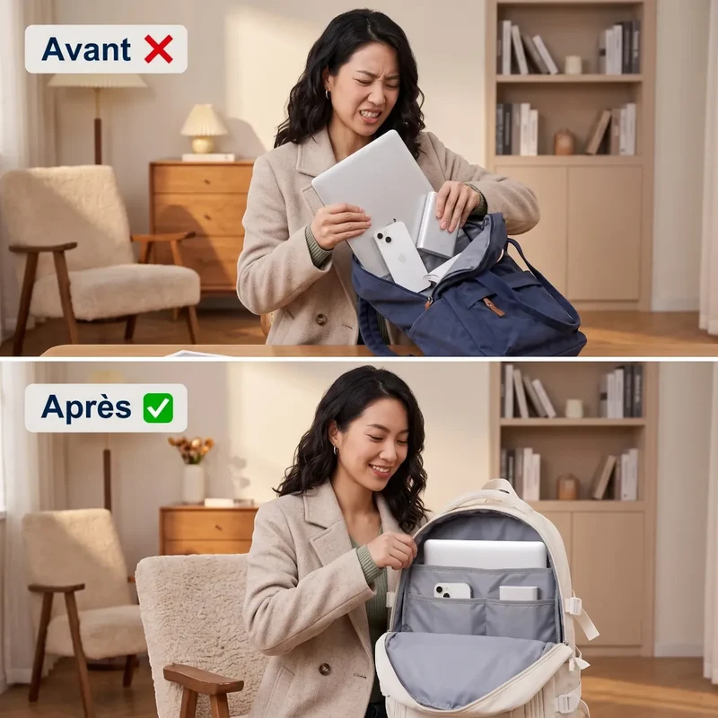 Sac à dos ordinateur femme Irisia - Le confort ergonomique absolu
