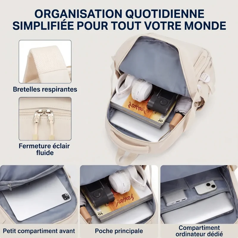 Sac à dos ordinateur femme Irisia - Le confort ergonomique absolu
