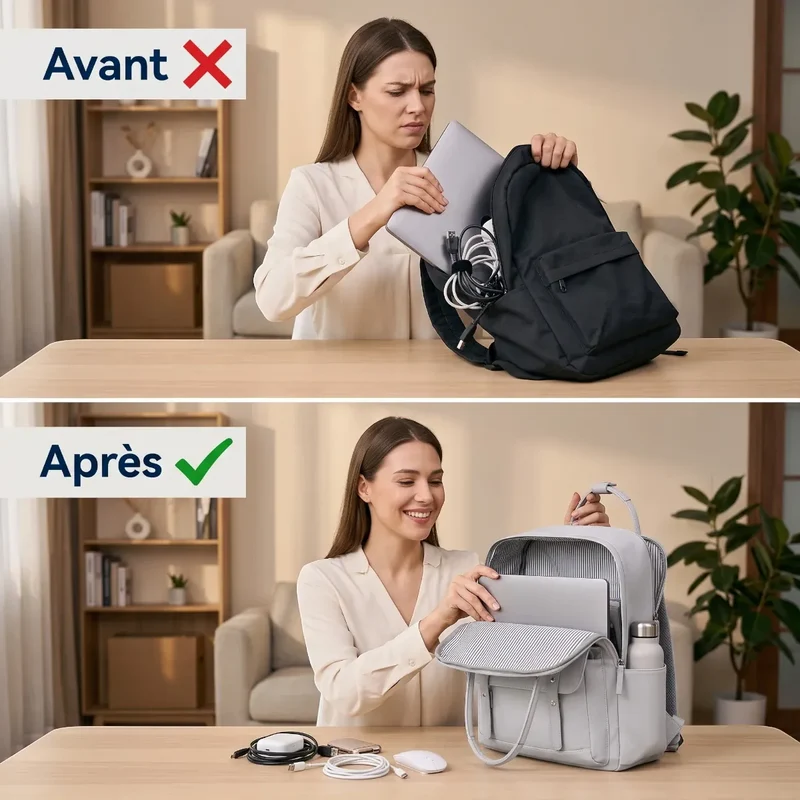 Sac à dos ordinateur femme Kora - Allégez vos déplacements quotidiens