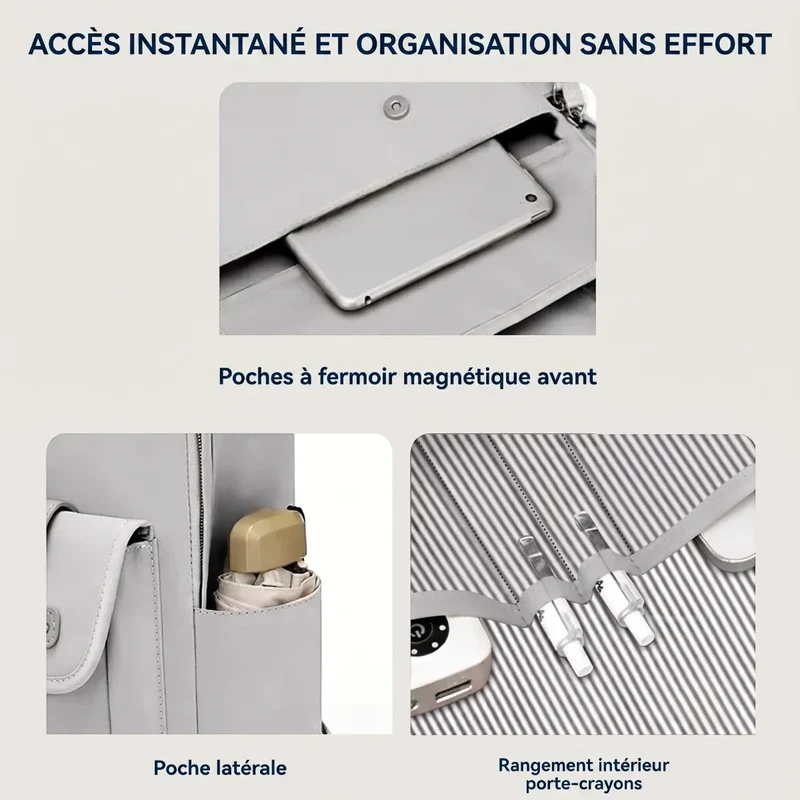 Sac à dos ordinateur femme Kora - Allégez vos déplacements quotidiens