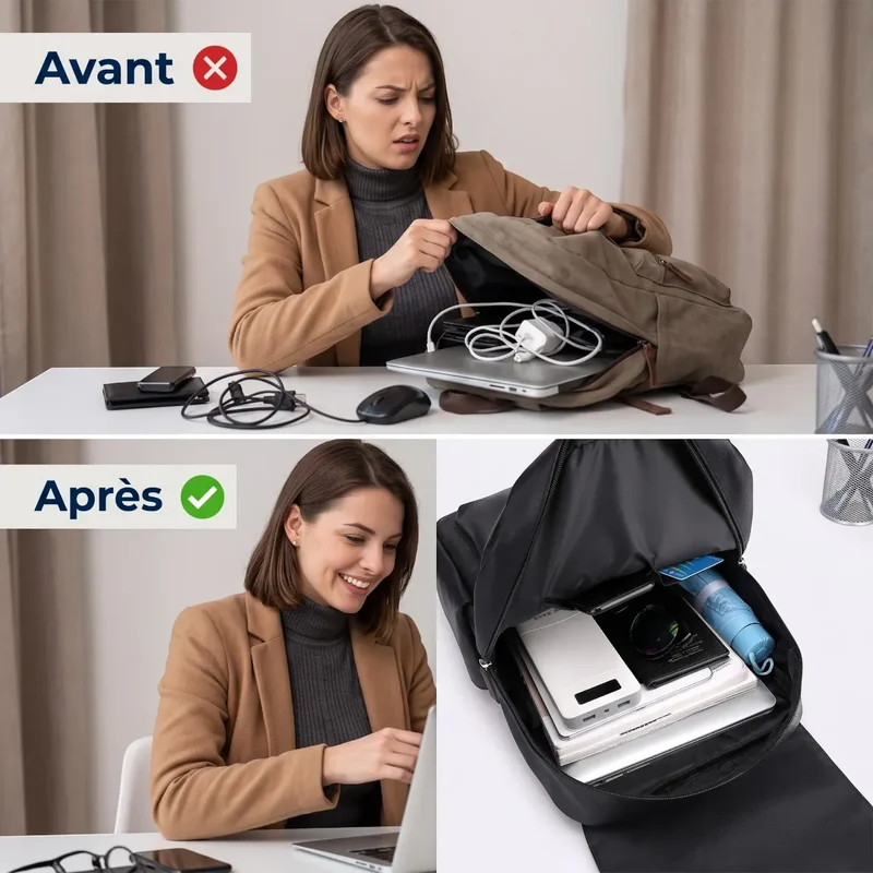 Sac à dos ordinateur femme Linéa - L'élégance nomade sans effort