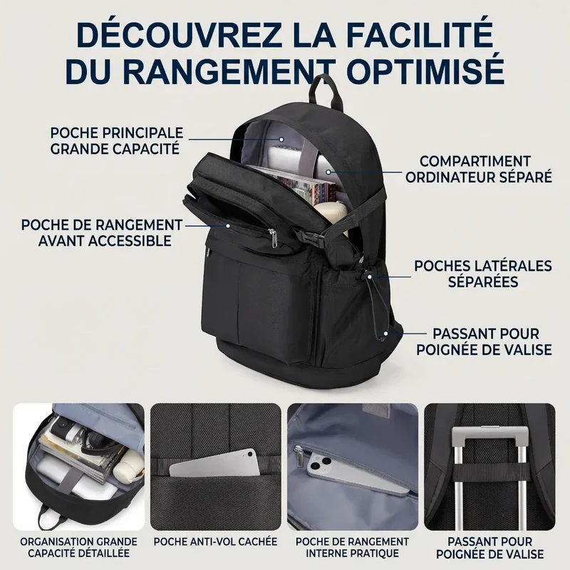 Sac à dos ordinateur femme Libra - L'équilibre parfait du mouvement