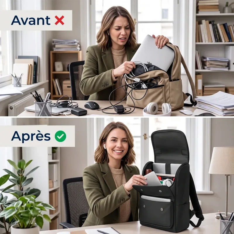 Sac à dos ordinateur femme Onyxium - Libérez vos mouvements au quotidien