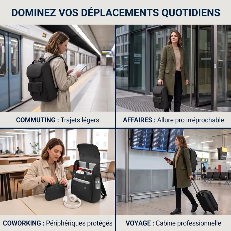 Sac à dos ordinateur femme Onyxium - Libérez vos mouvements au quotidien