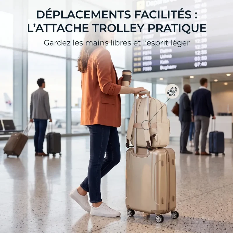 Sac à dos ordinateur femme Aurelia - Confort biomécanique et élégance nomade