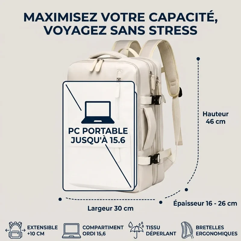 Sac à dos ordinateur femme AeroPro - Le confort postural en mouvement
