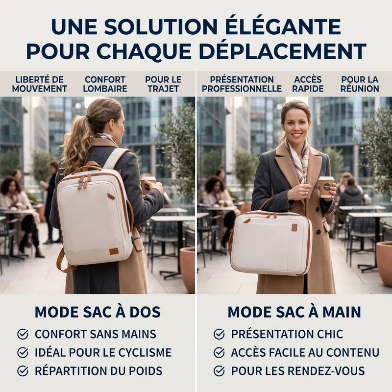 Sac à dos ordinateur femme Prisme - Révolutionnez vos trajets urbains