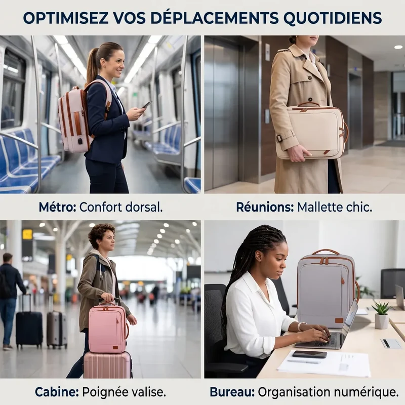 Sac à dos ordinateur femme Prisme - Révolutionnez vos trajets urbains