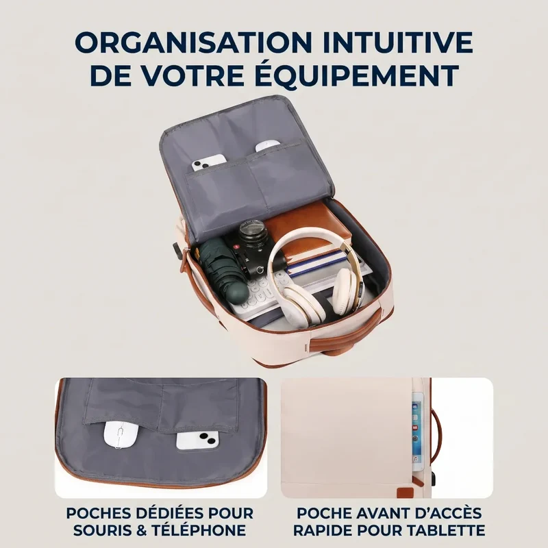 Sac à dos ordinateur femme Prisme - Révolutionnez vos trajets urbains
