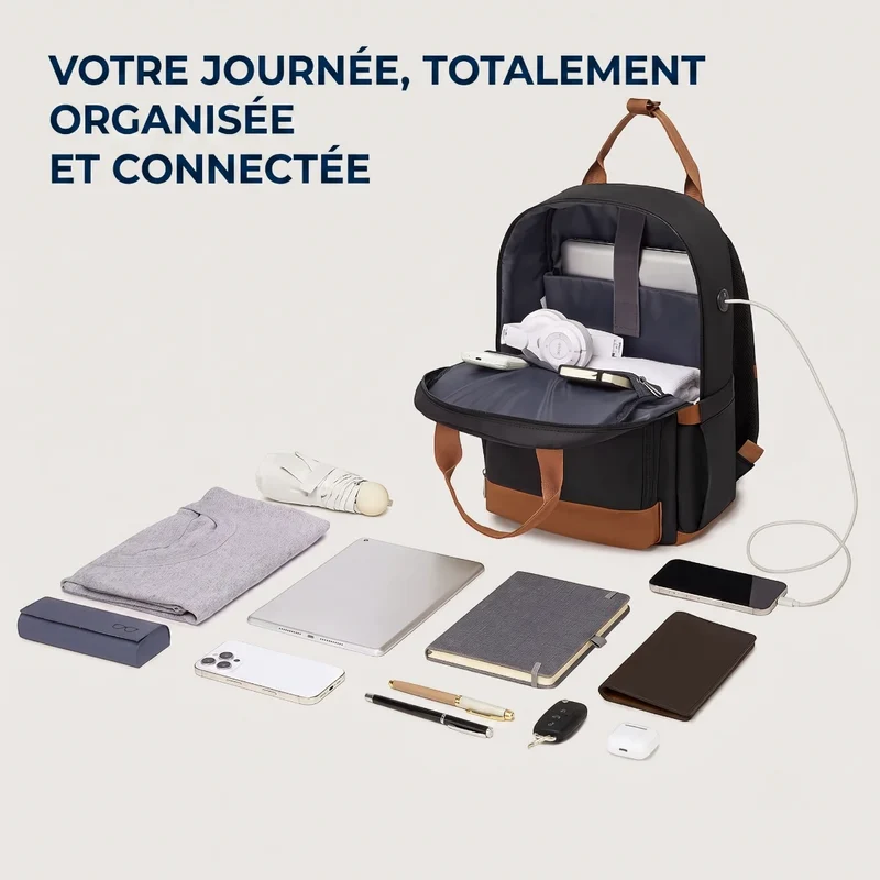 Sac à dos ordinateur femme Kono - Le confort nomade absolu
