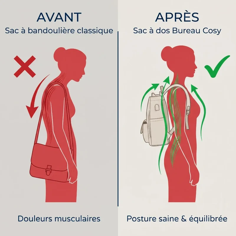 Sac à dos ordinateur femme Allure - Le confort postural en mouvement
