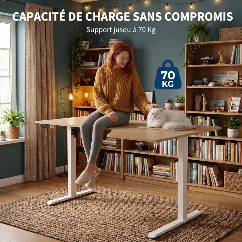 Bureau d'angle Assis-Debout Kinetik-L - Gain de place & Posture ergonomique