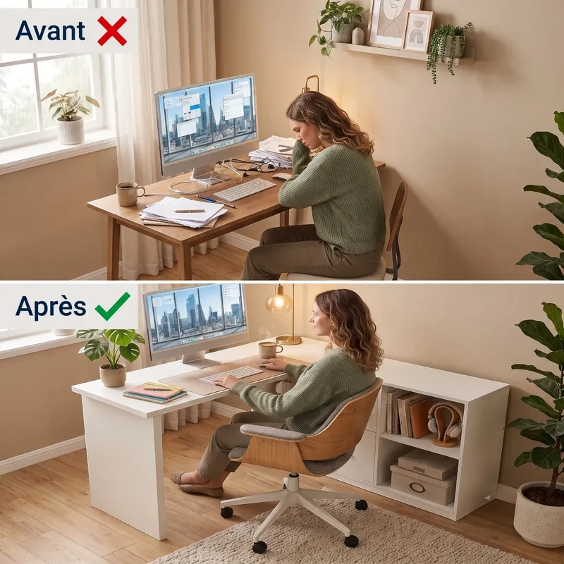 Bureau d'angle Vertigo - Modulable, avec Rangements & Gain de Place