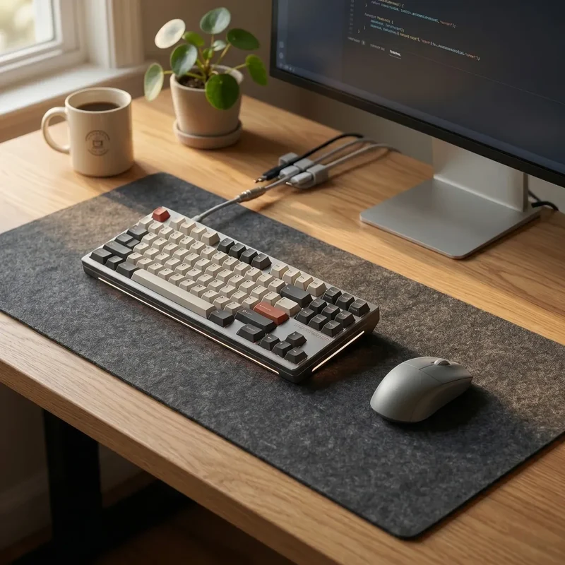 Tapis de souris Aura Felt en Feutre Premium XXL : Précision Chirurgicale & Confort Thermique