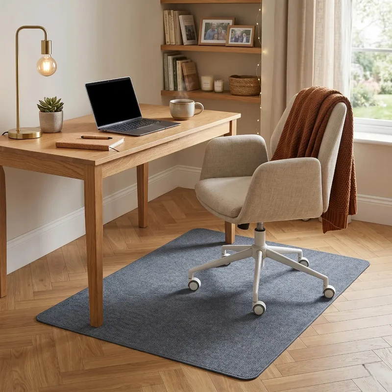 Tapis de Chaise de Bureau ZenSpace Shield 90x120cm | Sauvez Votre Parquet, Libérez Vos Lombaires, Zéro Rayure Garantie