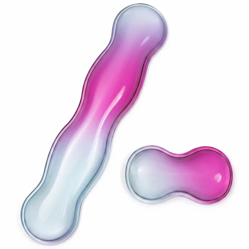 Repose poignet clavier / souris Crystal Rest Pro | Alignement Ergonomique & Gel de Silicone